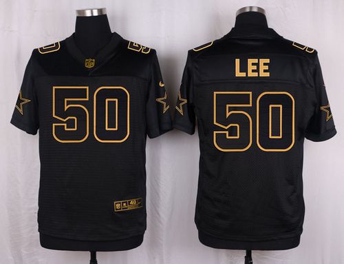 Nike Cowboys 50 Sean Lee Black Mens Stitched Nfl Elite Pro Line Gold Collection Jersey