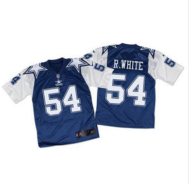 Nike Cowboys 54 Randy White Navy Bluewhite Throwback Mens Stitched Nfl Elite Jersey