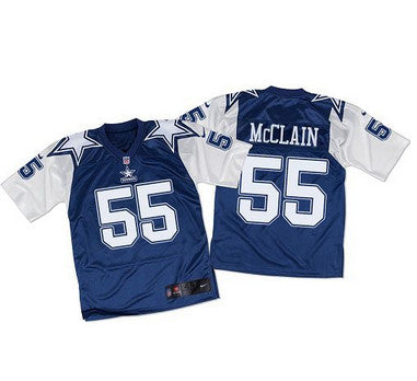 Nike Cowboys 55 Rolando Mcclain Navy Bluewhite Throwback Mens Stitched Nfl Elite Jersey