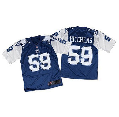Nike Cowboys 59 Anthony Hitchens Navy Bluewhite Throwback Mens Stitched Nfl Elite Jersey