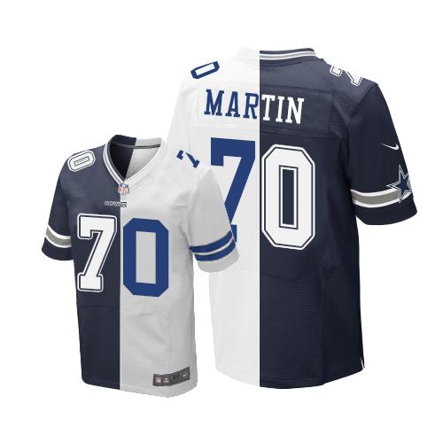 Nike Cowboys 70 Zack Martin Navy Blue White Mens Stitched Nfl Elite Split Jersey