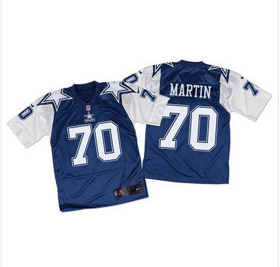 Nike Cowboys 70 Zack Martin Navy Bluewhite Throwback Mens Stitched Nfl Elite Jersey