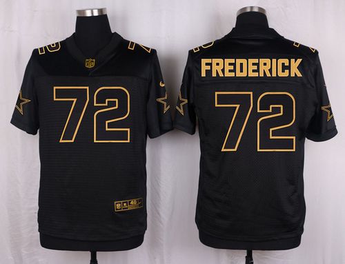 Nike Cowboys 72 Travis Frederick Black Mens Stitched Nfl Elite Pro Line Gold Collection Jersey