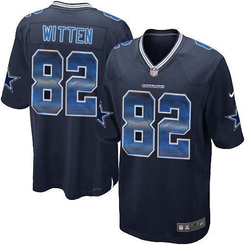Nike Cowboys 82 Jason Witten Navy Blue Team Color Mens Stitched Nfl Limited Strobe Jersey