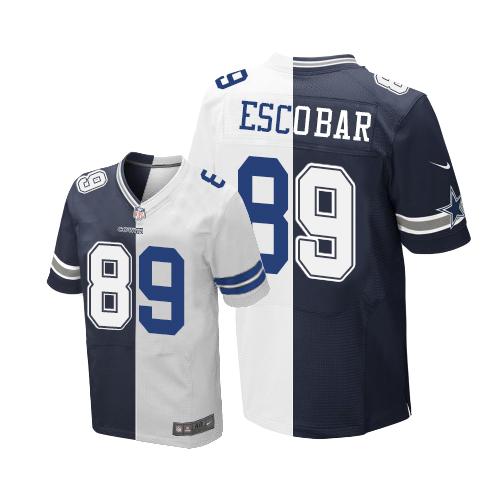 Nike Cowboys 89 Gavin Escobar Navy Blue White Mens Stitched Nfl Elite Split Jersey