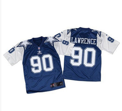 Nike Cowboys 90 Demarcus Lawrence Navy Bluewhite Throwback Mens Stitched Nfl Elite Jersey