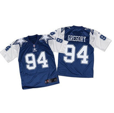 Nike Cowboys 94 Randy Gregory Navy Bluewhite Throwback Mens Stitched Nfl Elite Jersey