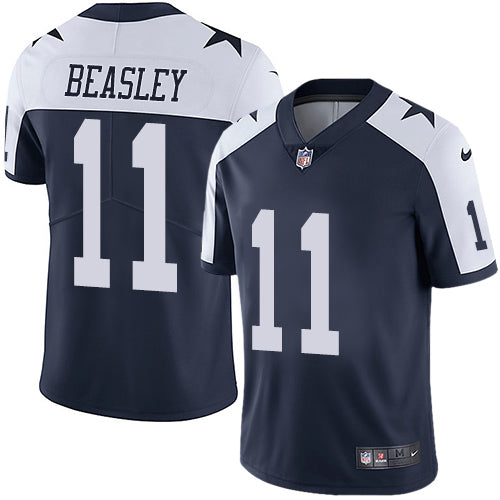Nike Dallas Cowboys 11 Cole Beasley Navy Blue Thanksgiving Mens Stitched Nfl Vapor Untouchable Limited Throwback Jersey