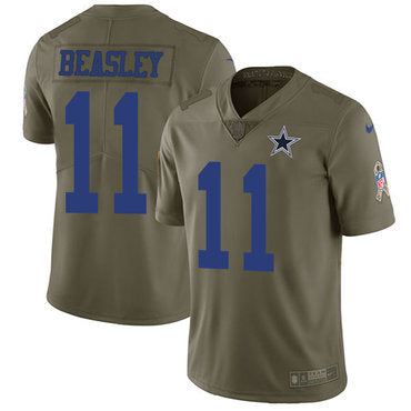 Nike Dallas Cowboys 11 Cole Beasley Olive Mens Stitched Nfl Limited 2017 Salute To Service Jersey