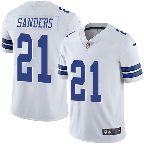 Nike Dallas Cowboys 21 Deion Sanders White Mens Stitched Nfl Vapor Untouchable Limited Jersey