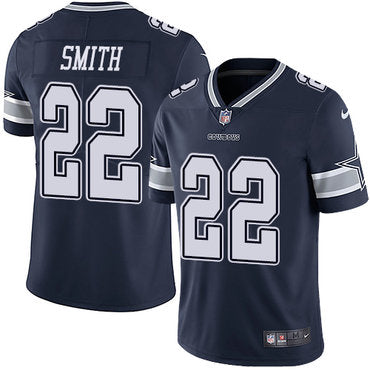 Nike Dallas Cowboys 22 Emmitt Smith Navy Blue Team Color Mens Stitched Nfl Vapor Untouchable Limited Jersey