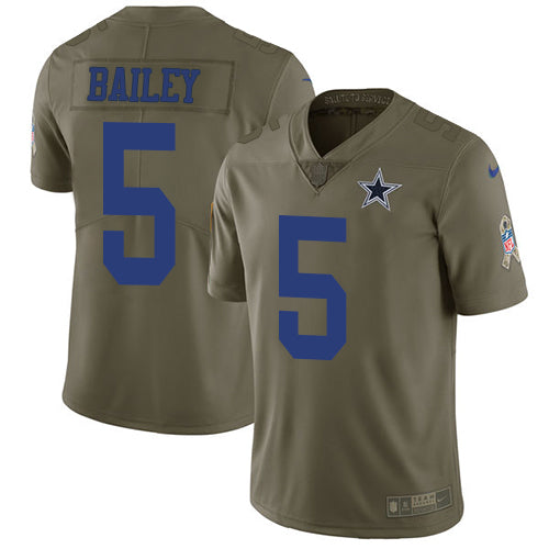 Nike Dallas Cowboys 5 Dan Bailey Olive Mens Stitched Nfl Limited 2017 Salute To Service Jersey