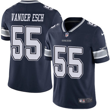 Nike Dallas Cowboys 55 Leighton Vander Esch Navy Blue Team Color Mens Stitched Nfl Vapor Untouchable Limited Jersey