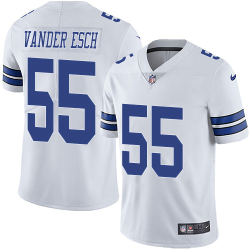 Nike Dallas Cowboys 55 Leighton Vander Esch White Mens Stitched Nfl Vapor Untouchable Limited Jersey