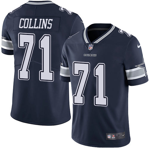 Nike Dallas Cowboys 71 Lael Collins Navy Blue Team Color Mens Stitched Nfl Vapor Untouchable Limited Jersey