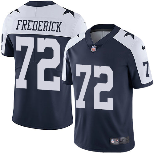 Nike Dallas Cowboys 72 Travis Frederick Navy Blue Thanksgiving Mens Stitched Nfl Vapor Untouchable Limited Throwback Jersey