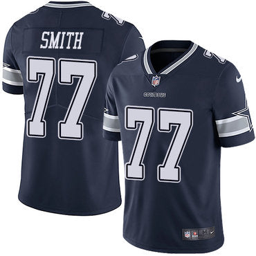 Nike Dallas Cowboys 77 Tyron Smith Navy Blue Team Color Mens Stitched Nfl Vapor Untouchable Limited Jersey