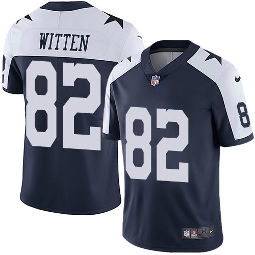 Nike Dallas Cowboys 82 Jason Witten Navy Blue Thanksgiving Mens Stitched Nfl Vapor Untouchable Limited Throwback Jersey