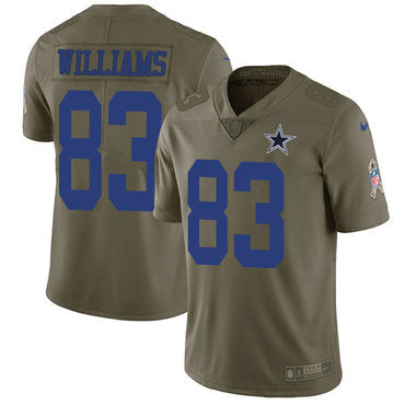 Nike Dallas Cowboys 83 Terrance Williams Olive Mens Stitched Nfl Limited 2017 Salute To Service Jersey