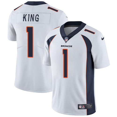 Nike Denver Broncos 1 Marquette King White Mens Stitched Nfl Vapor Untouchable Limited Jersey