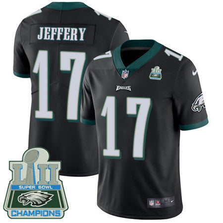 Nike Eagles 17 Alshon Jeffery Black Alternate Super Bowl Lii Champions Mens Stitched Nfl Vapor Untouchable Limited Jersey