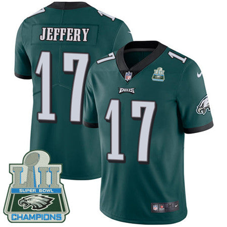 Nike Eagles 17 Alshon Jeffery Midnight Green Team Color Super Bowl Lii Champions Mens Stitched Nfl Vapor Untouchable Limited Jersey
