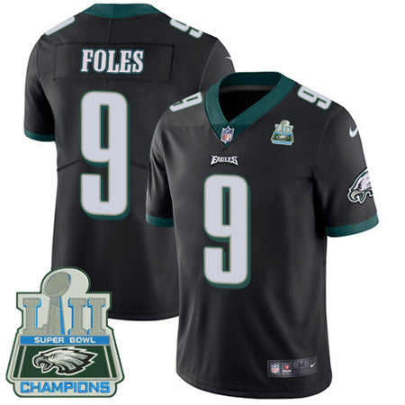 Nike Eagles 9 Nick Foles Black Alternate Super Bowl Lii Champions Mens Stitched Nfl Vapor Untouchable Limited Jersey