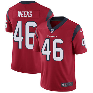 Nike Houston Texans 46 Jon Weeks Red Alternate Mens Stitched Nfl Vapor Untouchable Limited Jersey