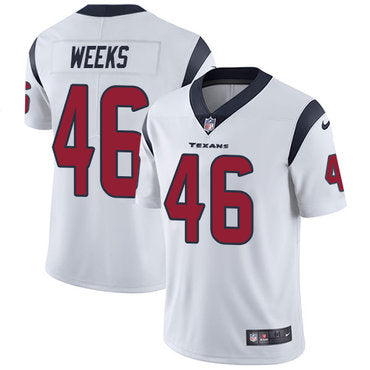 Nike Houston Texans 46 Jon Weeks White Mens Stitched Nfl Vapor Untouchable Limited Jersey
