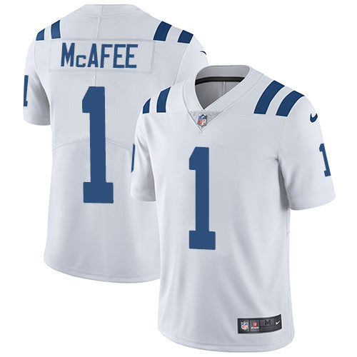Nike Indianapolis Colts 1 Pat Mcafee White Mens Stitched Nfl Vapor Untouchable Limited Jersey