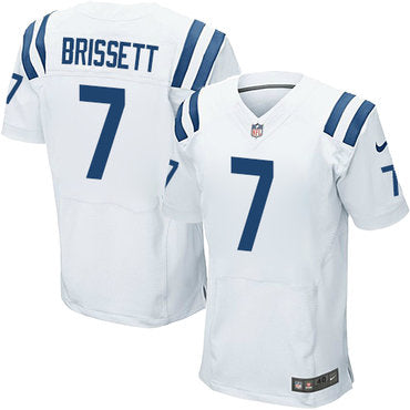 Nike Indianapolis Colts 7 Jacoby Brissett White Mens Stitched Nfl Elite Jersey