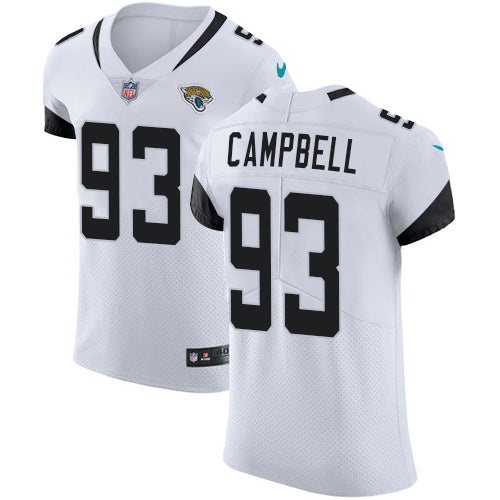 Nike Jacksonville Jaguars 93 Calais Campbell White Mens Stitched Nfl Vapor Untouchable Elite Jersey