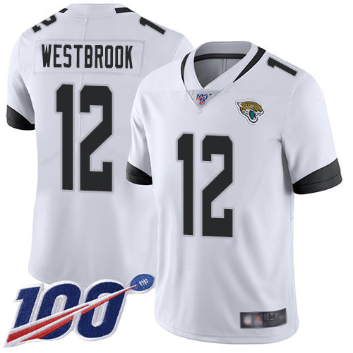 Nike Jaguars 12 Dede Westbrook White Mens Stitched Nfl 100th Season Vapor Limited Jersey