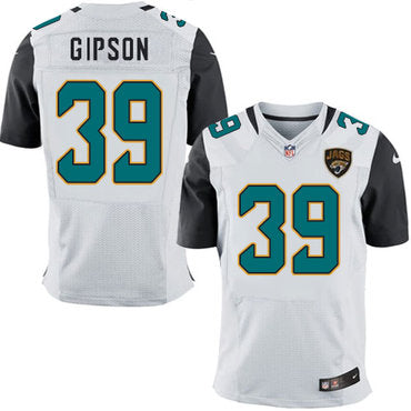 Nike Jaguars 39 Tashaun Gipson White Mens Stitched Nfl Elite Jersey