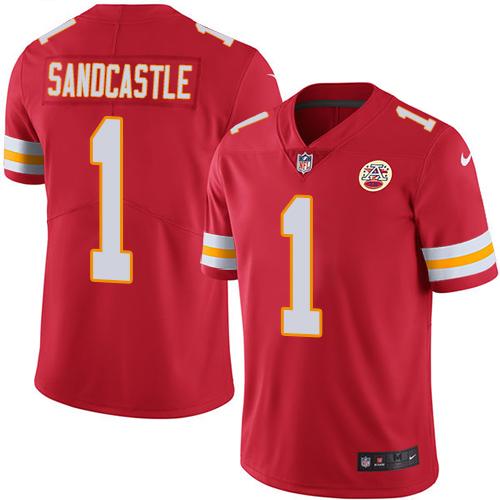 Nike Kansas City Chiefs 1 Leon Sandcastle Red Team Color Mens Stitched Nfl Vapor Untouchable Limited Jersey