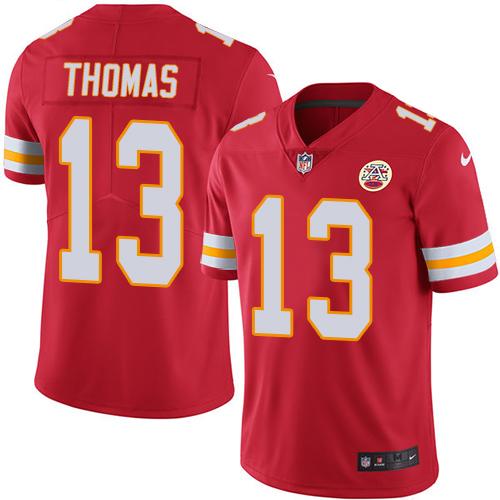 Nike Kansas City Chiefs 13 Deanthony Thomas Red Team Color Mens Stitched Nfl Vapor Untouchable Limited Jersey