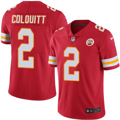 Nike Kansas City Chiefs 2 Dustin Colquitt Red Team Color Mens Stitched Nfl Vapor Untouchable Limited Jersey