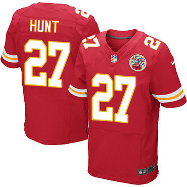 Nike Kansas City Chiefs 27 Kareem Hunt Red Team Color Mens Stitched Nfl Elite Jersey