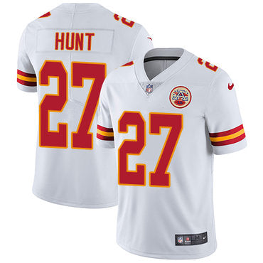 Nike Kansas City Chiefs 27 Kareem Hunt White Mens Stitched Nfl Vapor Untouchable Limited Jersey