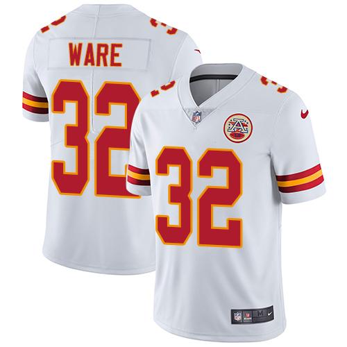 Nike Kansas City Chiefs 32 Spencer Ware White Mens Stitched Nfl Vapor Untouchable Limited Jersey