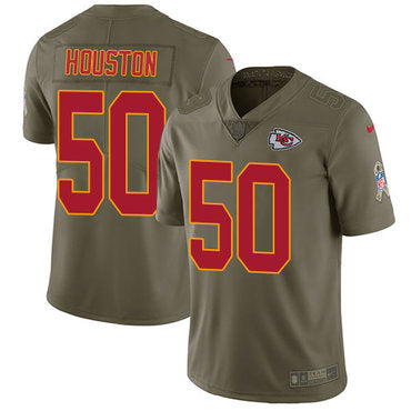 Nike Kansas City Chiefs 50 Justin Houston Olive Mens Stitched Nfl Limited 2017 Salute To Service Jersey