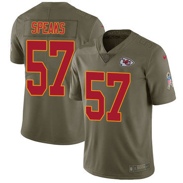 Nike Kansas City Chiefs 57 Breeland Speaks Olive Mens Stitched Nfl Limited 2017 Salute To Service Jersey