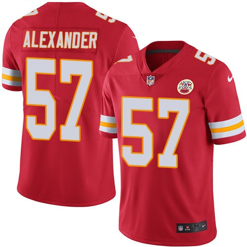 Nike Kansas City Chiefs 57 Dj Alexander Red Team Color Mens Stitched Nfl Vapor Untouchable Limited Jersey