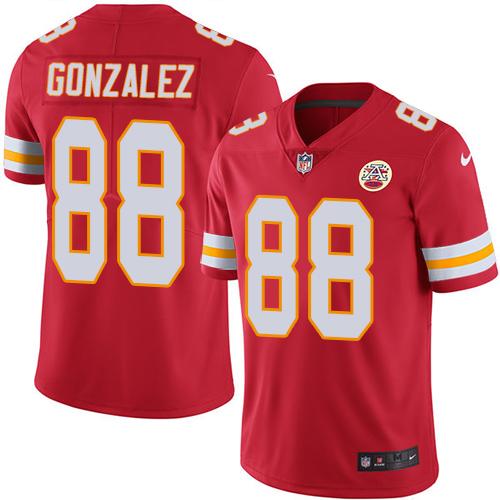 Nike Kansas City Chiefs 88 Tony Gonzalez Red Team Color Mens Stitched Nfl Vapor Untouchable Limited Jersey