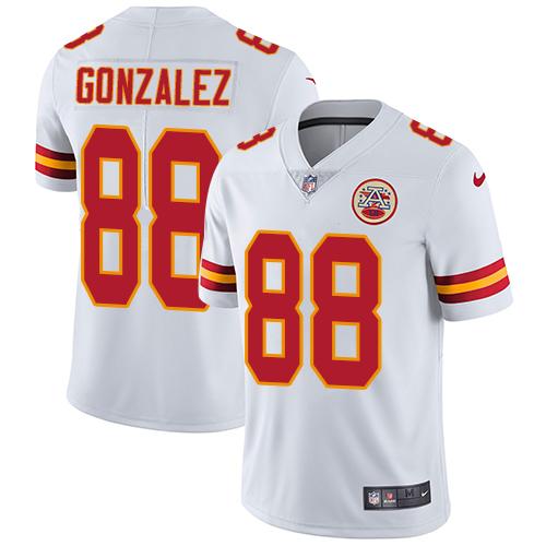 Nike Kansas City Chiefs 88 Tony Gonzalez White Mens Stitched Nfl Vapor Untouchable Limited Jersey