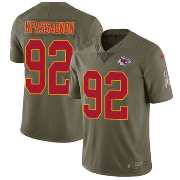 Nike Kansas City Chiefs 92 Tanoh Kpassagnon Olive Mens Stitched Nfl Limited 2017 Salute To Service Jersey