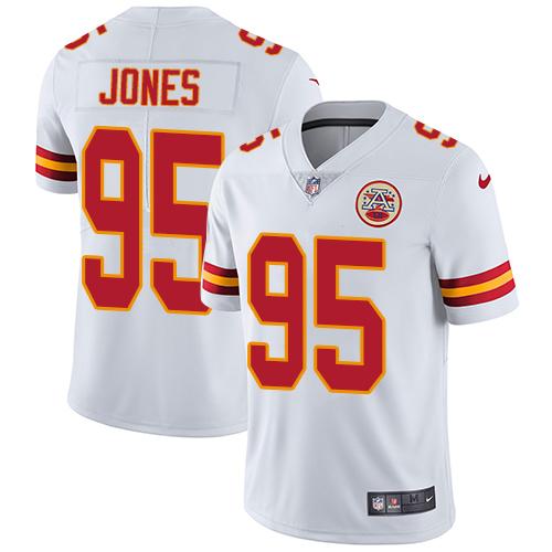 Nike Kansas City Chiefs 95 Chris Jones White Mens Stitched Nfl Vapor Untouchable Limited Jersey