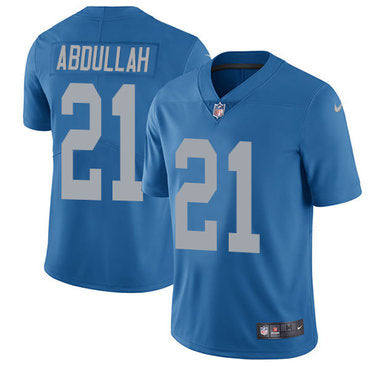 Nike Lions 21 Ameer Abdullah Blue Throwback Mens Stitched Nfl Limited Jersey