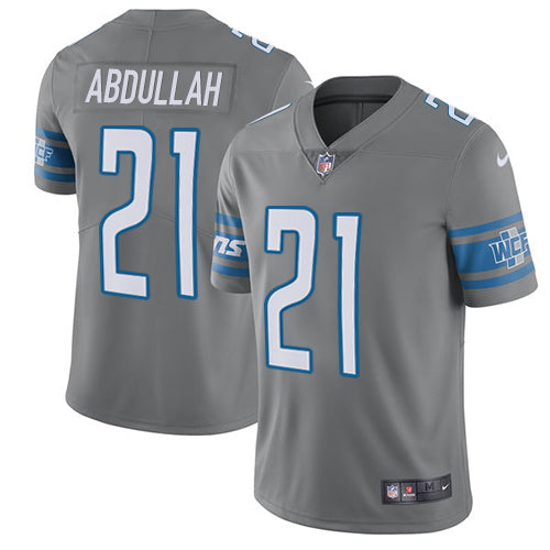 Nike Lions 21 Ameer Abdullah Gray Mens Stitched Nfl Limited Rush Jersey