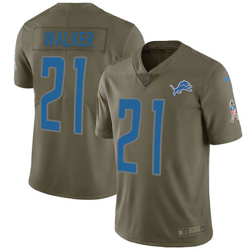 Nike Lions 21 Tracy Walker Olive Mens Stitched Nfl Limited 2017 Salute To Service Jersey